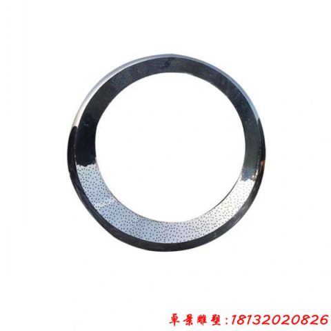 廣場鏡面抽象圓環